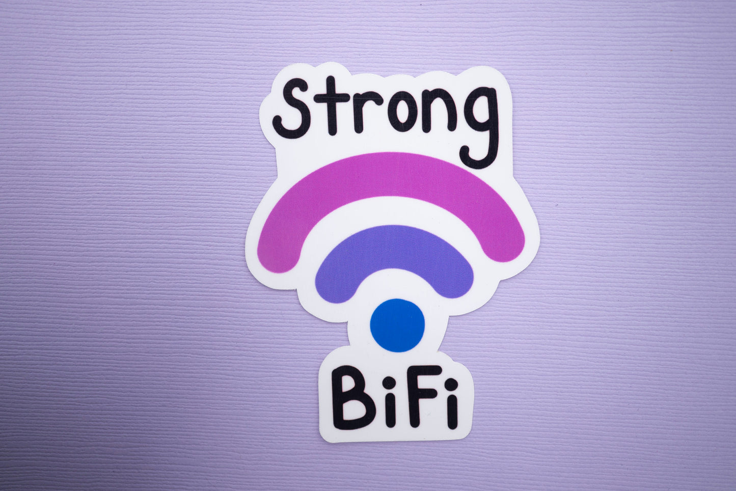 Bisexual Pride Sticker/ Strong BiFi Weatherproof Die-Cut Sticker/ BiFi Die-Cut Sticker/ Bisexual Pride Flag Sticker/ BiFi Sticker