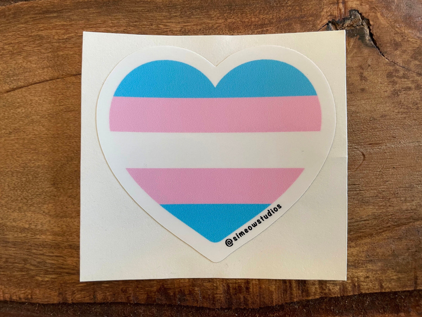 Transgender Flag Heart Sticker/ Trans Pride Weatherproof Die-Cut Sticker/ Transgender Flag Heart Die-Cut Sticker/ Trans Pride Sticker