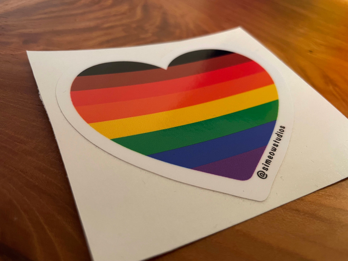 Philly Pride Flag Heart Sticker/ Philly Pride Weatherproof Die-Cut Sticker/ Pride Flag Heart Die-Cut Sticker/ Rainbow Heart Sticker
