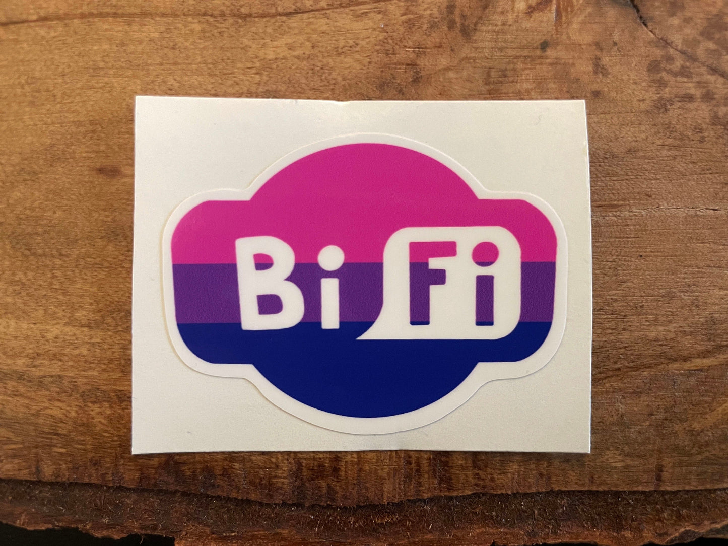 Bisexual Pride Sticker/ BiFi Weatherproof Die-Cut Sticker/ BiFi Die-Cut Sticker/ Bisexual Pride Flag Sticker/ BiFi Sticker