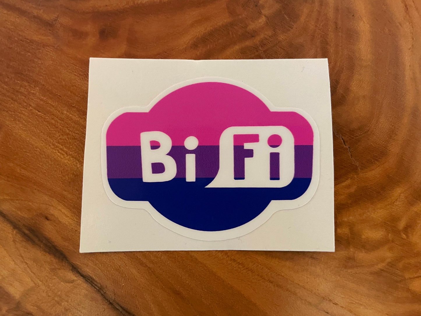 Bisexual Pride Sticker/ BiFi Weatherproof Die-Cut Sticker/ BiFi Die-Cut Sticker/ Bisexual Pride Flag Sticker/ BiFi Sticker