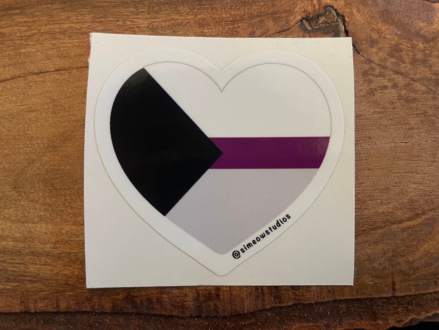 Demisexual Pride Flag Heart Die Cut Sticker/ Demisexual Flag Weatherproof Sticker/ Demisexual Flag Heart Die-Cut Sticker/ Demisexual Sticker