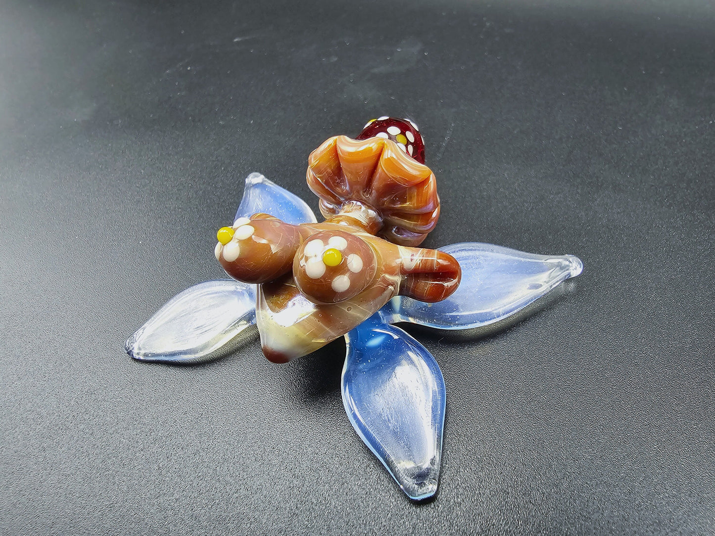 Mushroom Fairy Pendant/ Shroom Tiddy Pendant / Glass Mushroom Faerie Pendant / Glass Mushroom Boobie Pendant / Fae Pendant