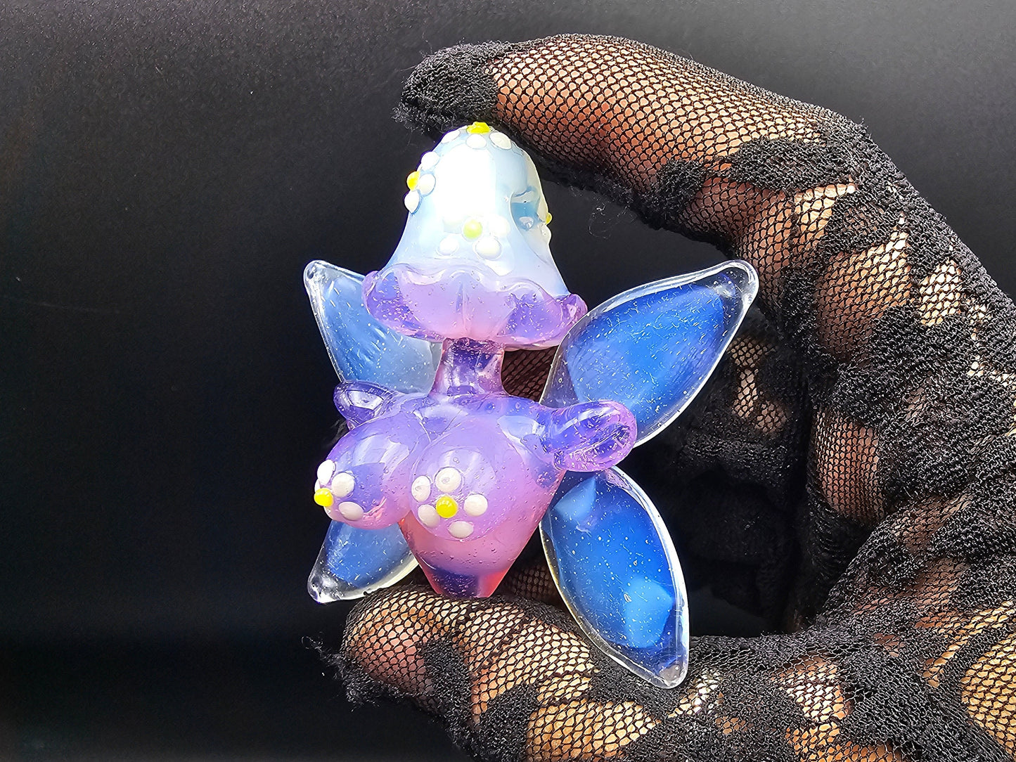 Mushroom Fairy Pendant/ Shroom Tiddy Pendant / Glass Mushroom Faerie Pendant / Glass Mushroom Boobie Pendant / Fae Pendant