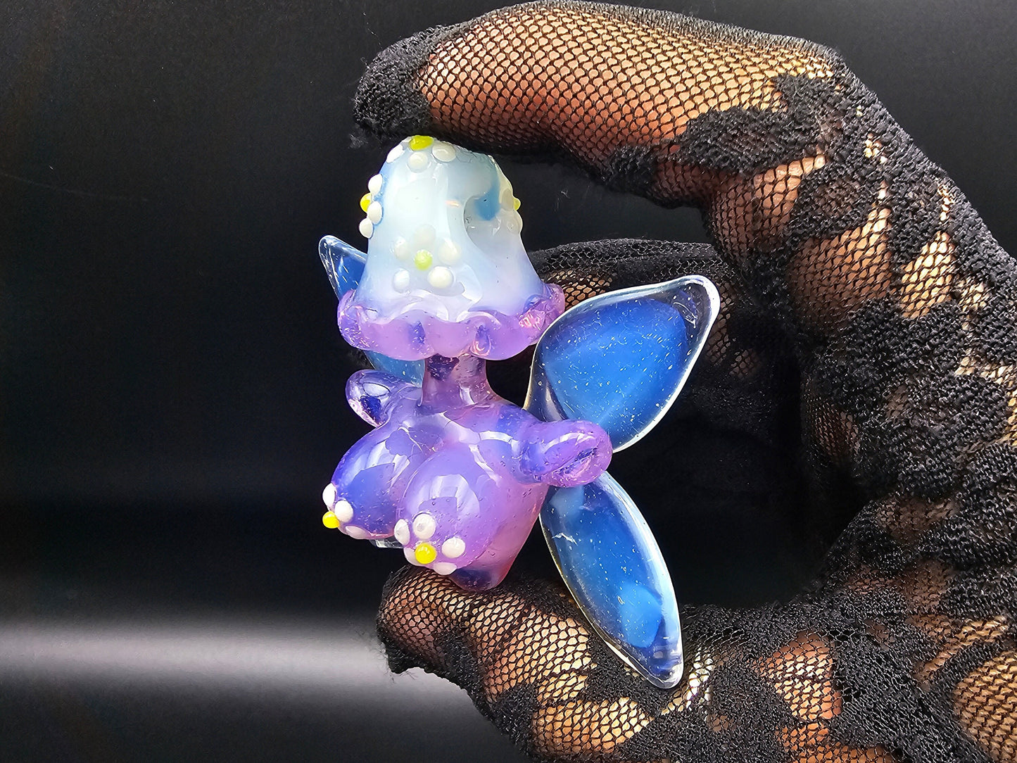 Mushroom Fairy Pendant/ Shroom Tiddy Pendant / Glass Mushroom Faerie Pendant / Glass Mushroom Boobie Pendant / Fae Pendant
