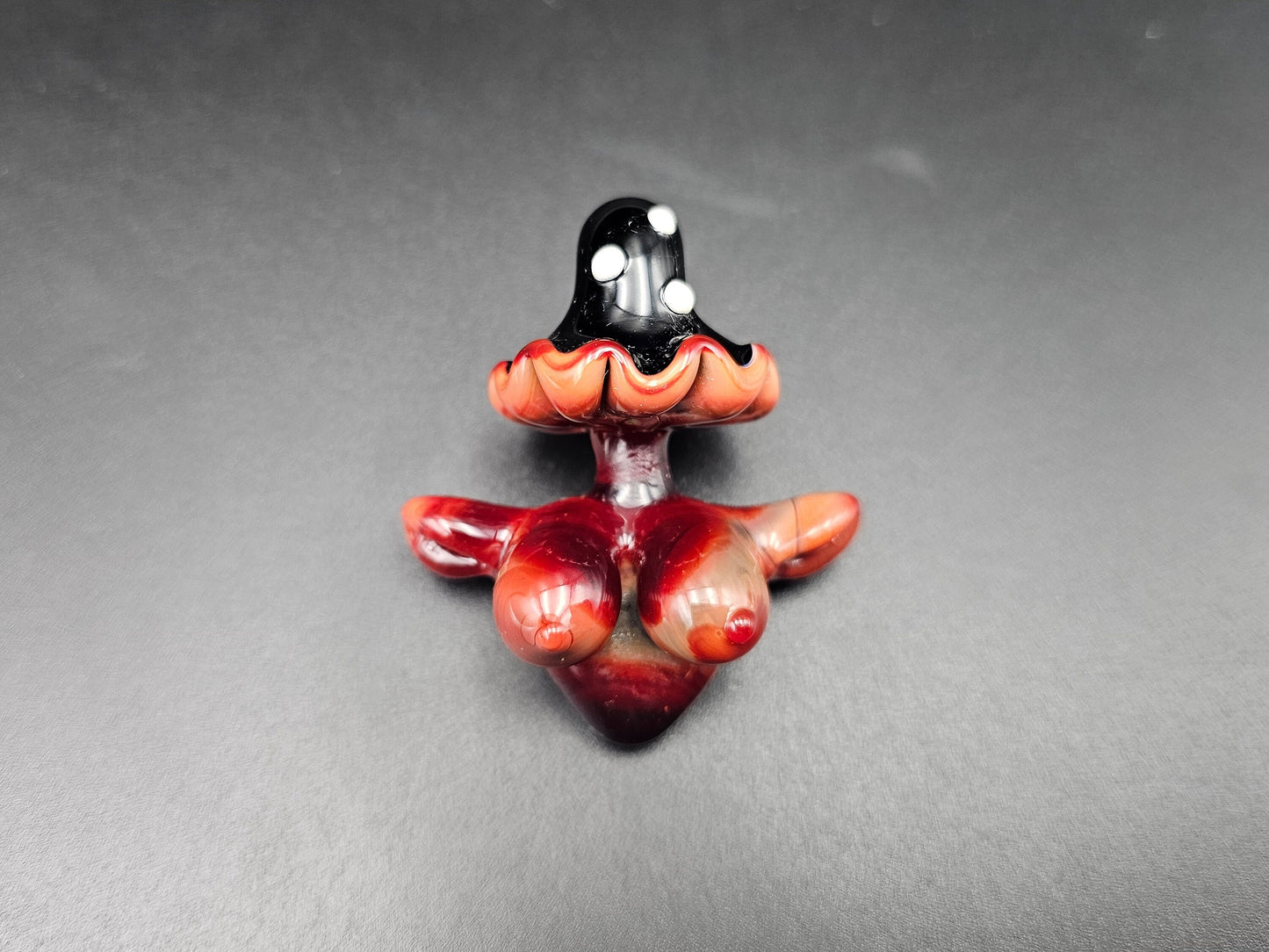 Shroom Head Torso Pendant/ Tiddy Pendant / Glass Mushroom Pendant / Glass Mushroom Boobie Pendant