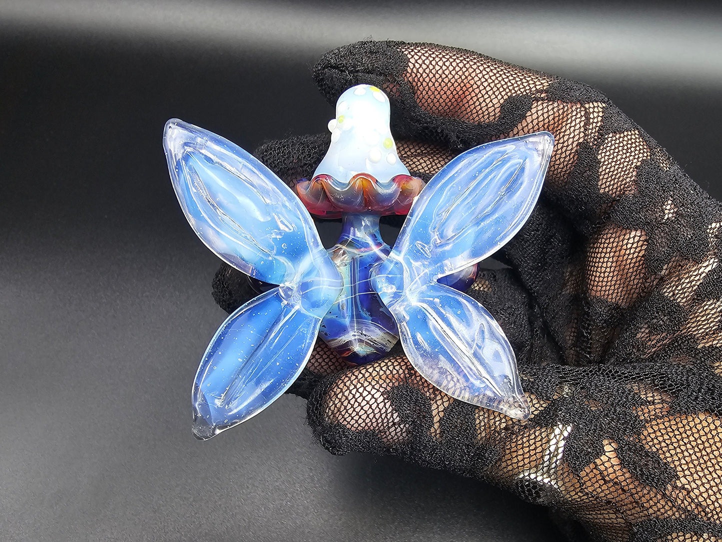 Mushroom Fairy Pendant/ Shroom Tiddy Pendant / Glass Mushroom Faerie Pendant / Glass Mushroom Boobie Pendant / Fae Pendant
