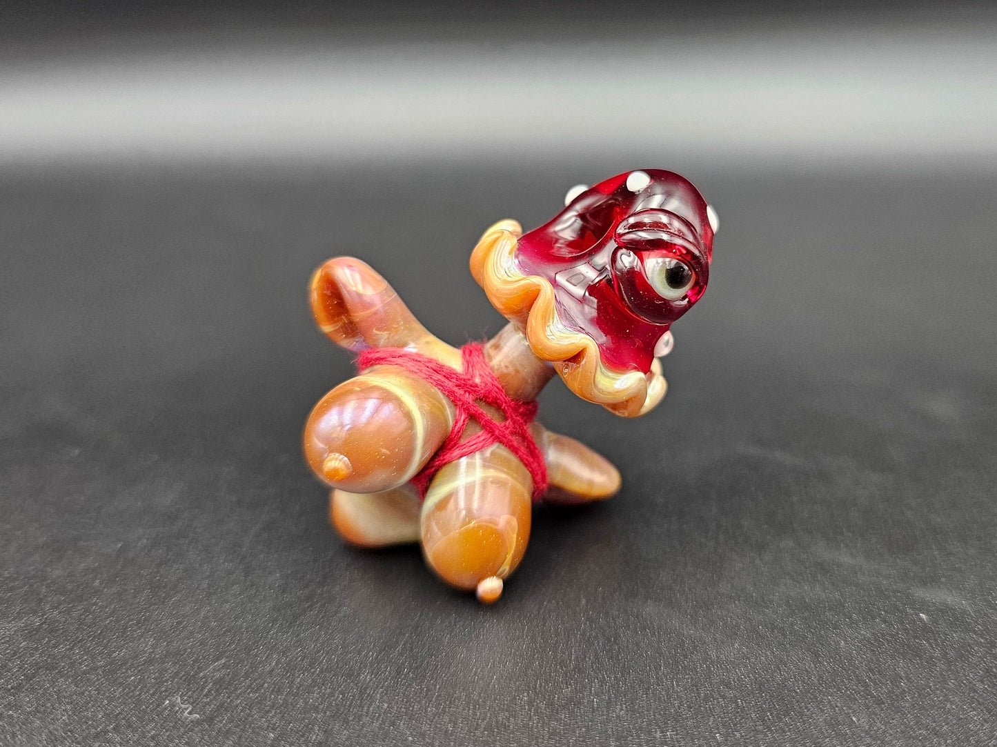 Monster Shroom Head Torso Pendant/ Tiddy Pendant / Glass Mushroom Monster Pendant / Glass Monster Mushroom Boobie Pendant