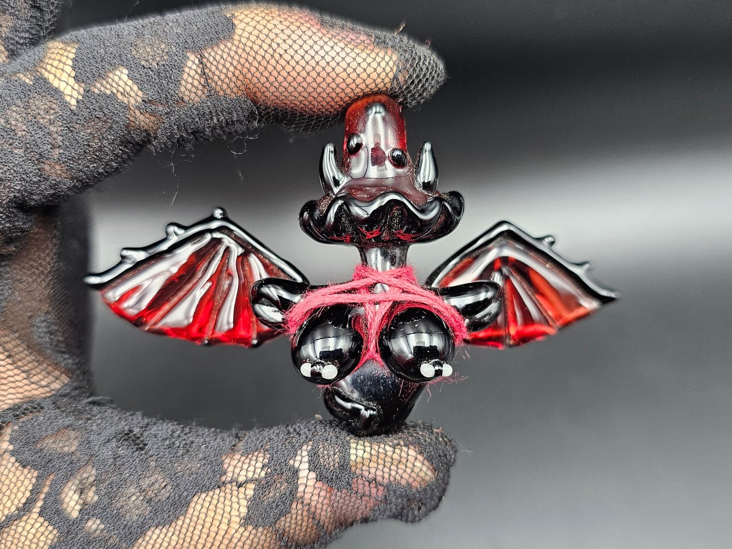 Mushroom Devil Pendant/ Shroom Tiddy Pendant / Glass Mushroom Devil Pendant / Glass Mushroom Boobie Pendant / Devil Pendant