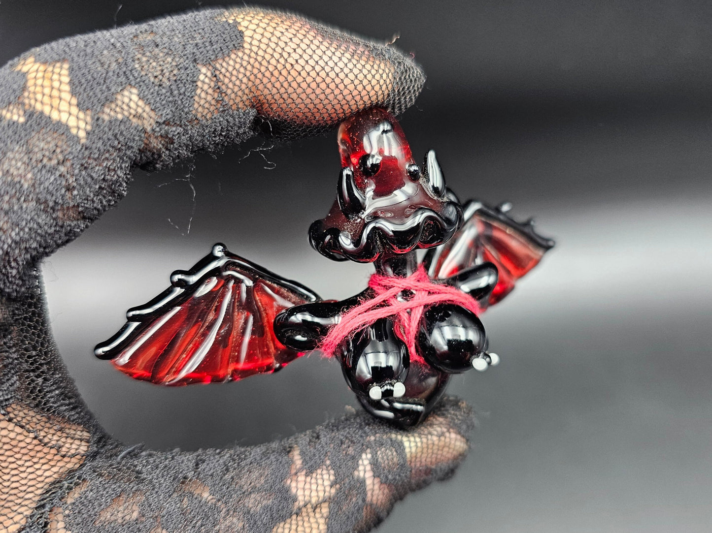 Mushroom Devil Pendant/ Shroom Tiddy Pendant / Glass Mushroom Devil Pendant / Glass Mushroom Boobie Pendant / Devil Pendant