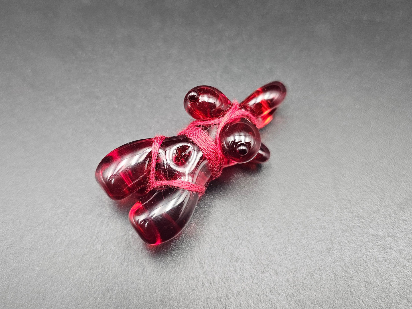 Glass Babe Pendant / Light Red Babe / Hand Blown Glass Babe Pendant / Shibari Pendant / Sexy Pendant / Elegant Glass Pendant / NSFW