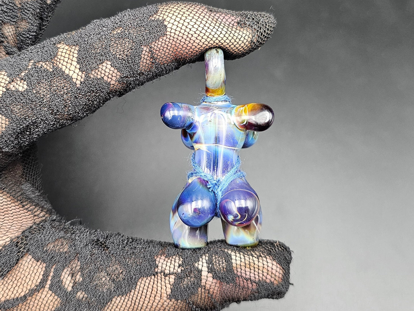Glass Babe Pendant / Purple Babe / Hand Blown Glass Babe Pendant / Shibari Pendant / Sexy Pendant / Elegant Glass Pendant / NSFW