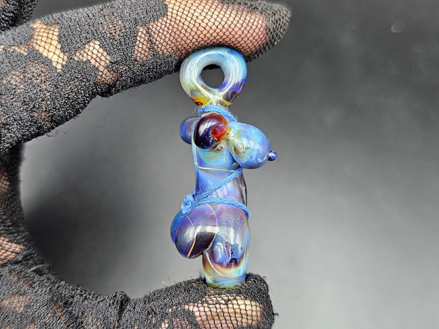 Glass Babe Pendant / Purple Babe / Hand Blown Glass Babe Pendant / Shibari Pendant / Sexy Pendant / Elegant Glass Pendant / NSFW