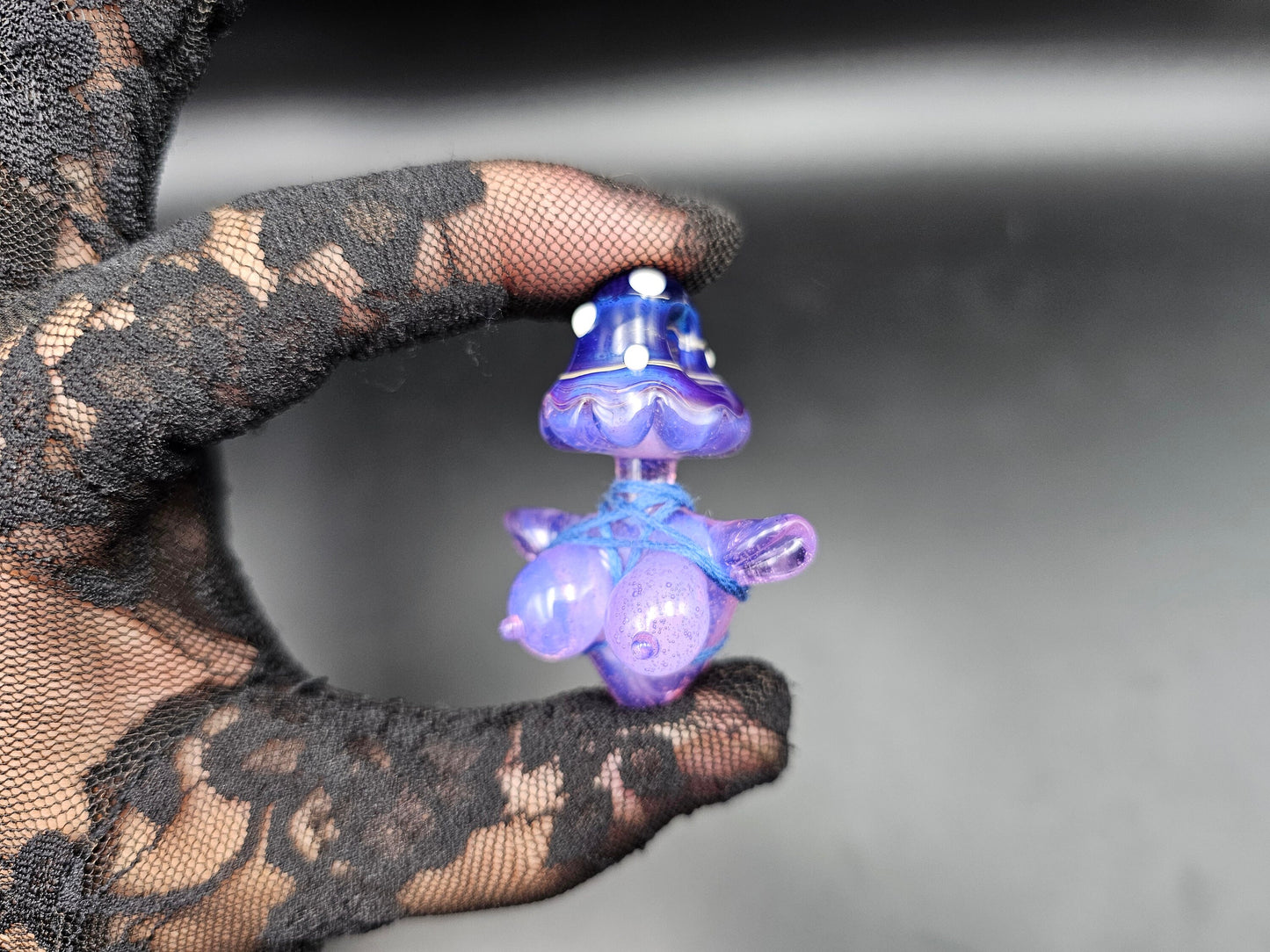 Shroom Head Torso Pendant/ Tiddy Pendant / Glass Mushroom Pendant / Glass Mushroom Boobie Pendant / Shibari Pendant / NSFW