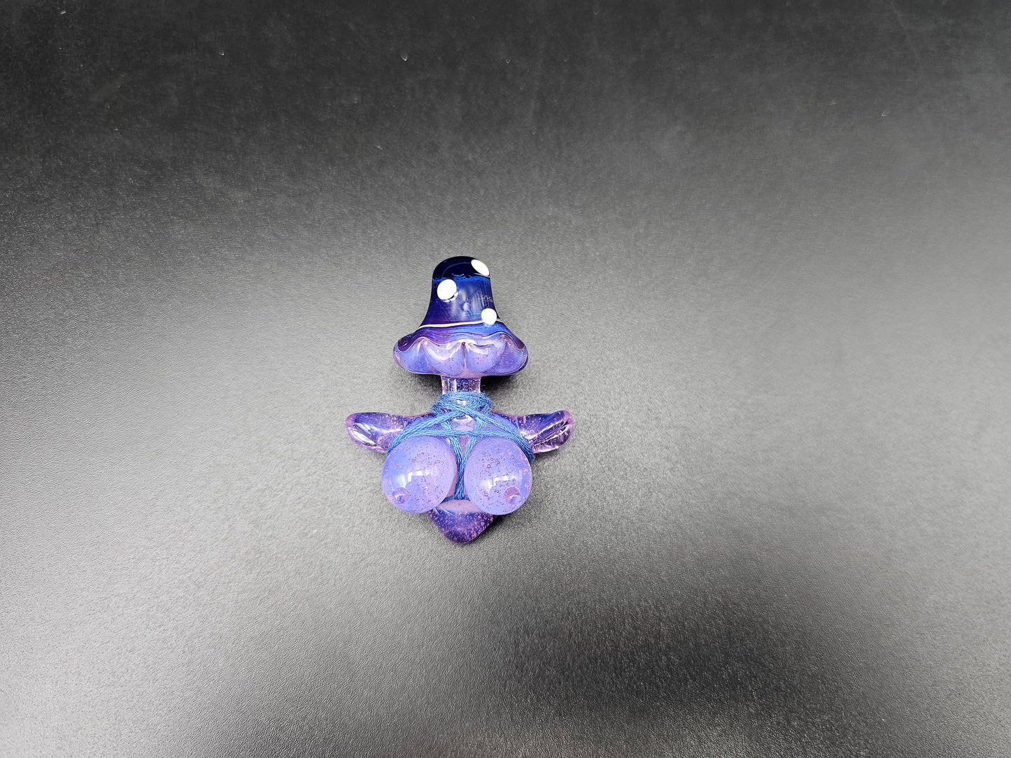 Shroom Head Torso Pendant/ Tiddy Pendant / Glass Mushroom Pendant / Glass Mushroom Boobie Pendant / Shibari Pendant / NSFW