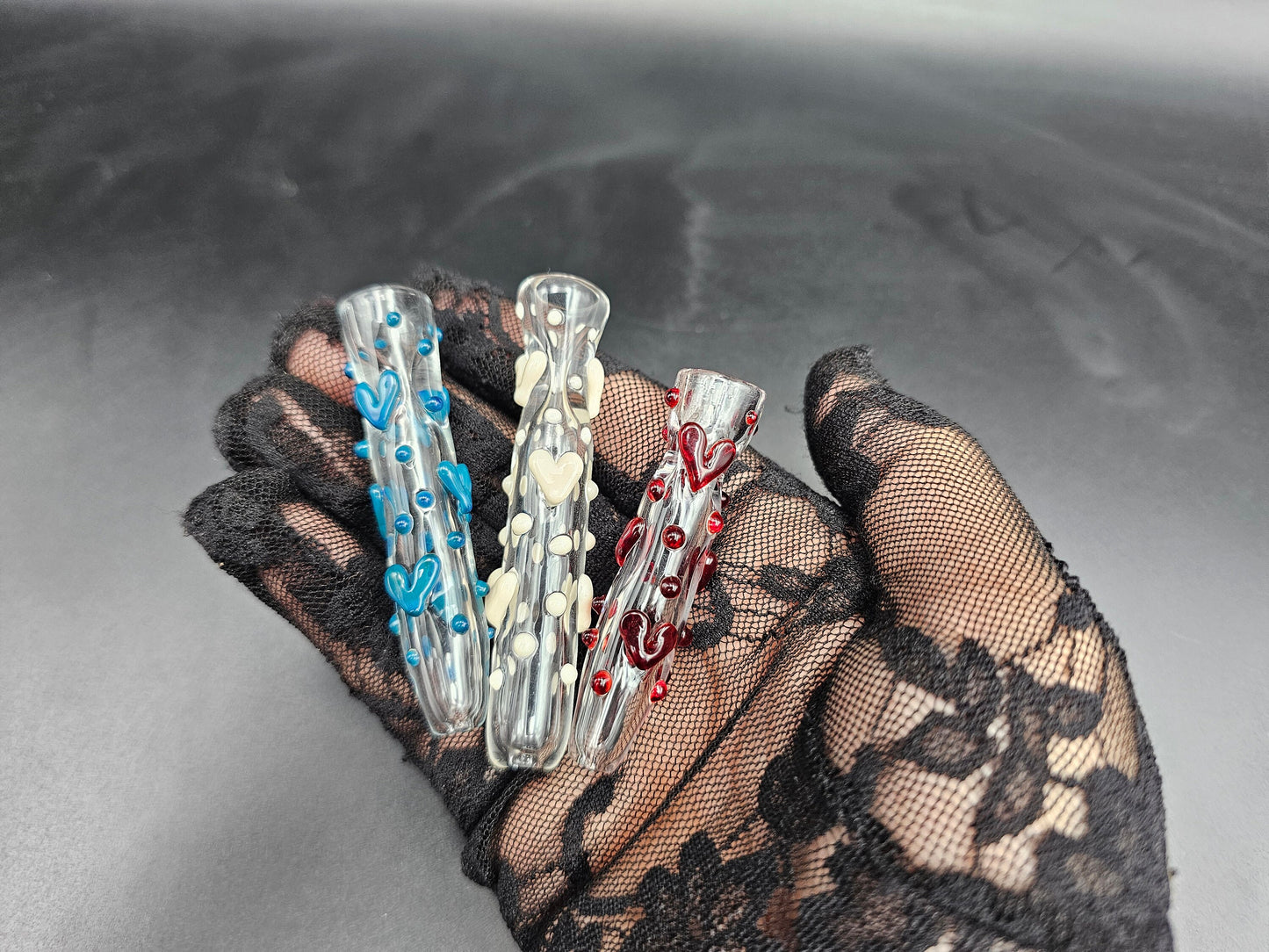 Heart Chillum / Heart One Hitter / tobacco use only / Kawaii Chillum / USA Glass / Affordable Chillum / Kawaii Heart Chillum / Love