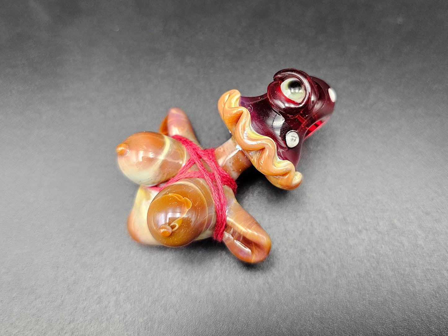 Monster Shroom Head Torso Pendant/ Tiddy Pendant / Glass Mushroom Monster Pendant / Glass Monster Mushroom Boobie Pendant