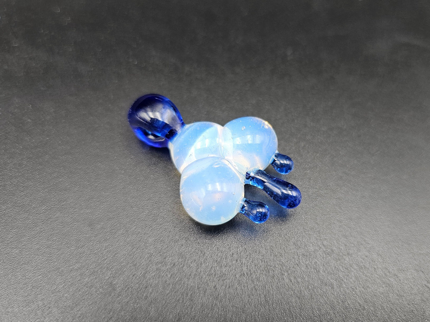 Glass Rain Cloud Pendant/ Cloud pendant / Hand Sculpted Glass Cloud Necklace / Glass Rain Cloud Pendant