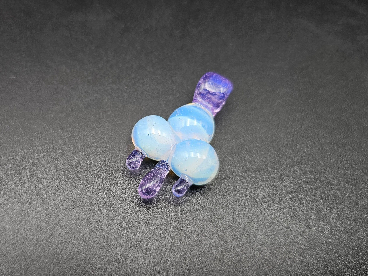 Glass Rain Cloud Pendant/ Cloud pendant / Hand Sculpted Glass Cloud Necklace / Glass Rain Cloud Pendant