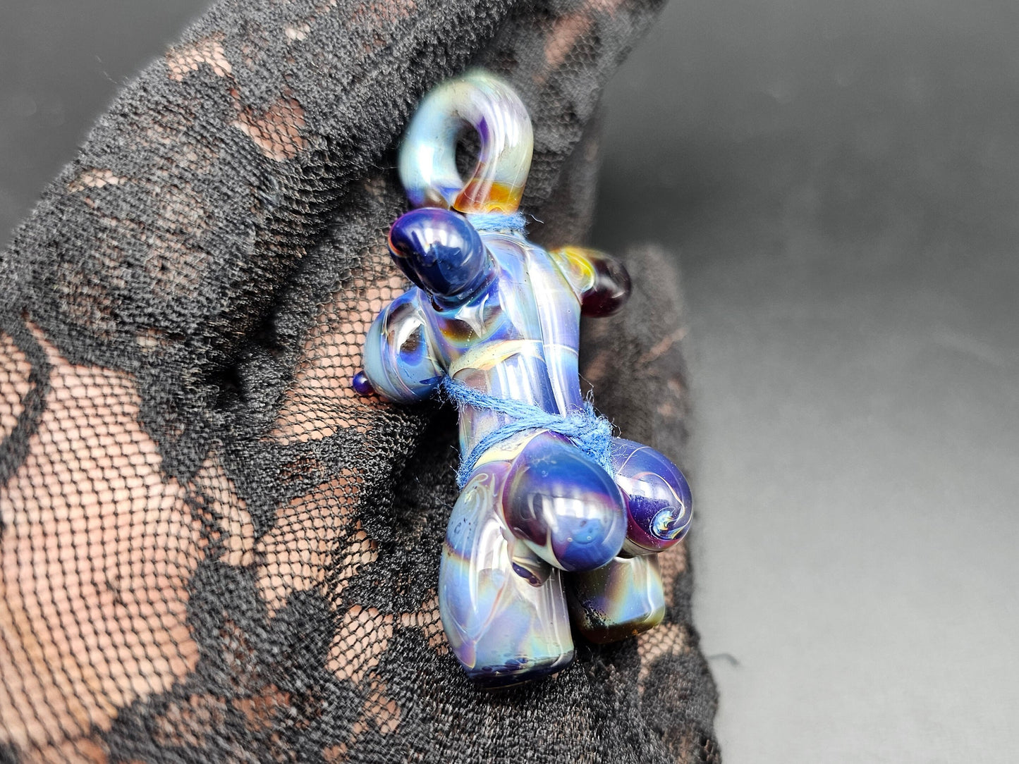 Glass Babe Pendant / Purple Babe / Hand Blown Glass Babe Pendant / Shibari Pendant / Sexy Pendant / Elegant Glass Pendant / NSFW