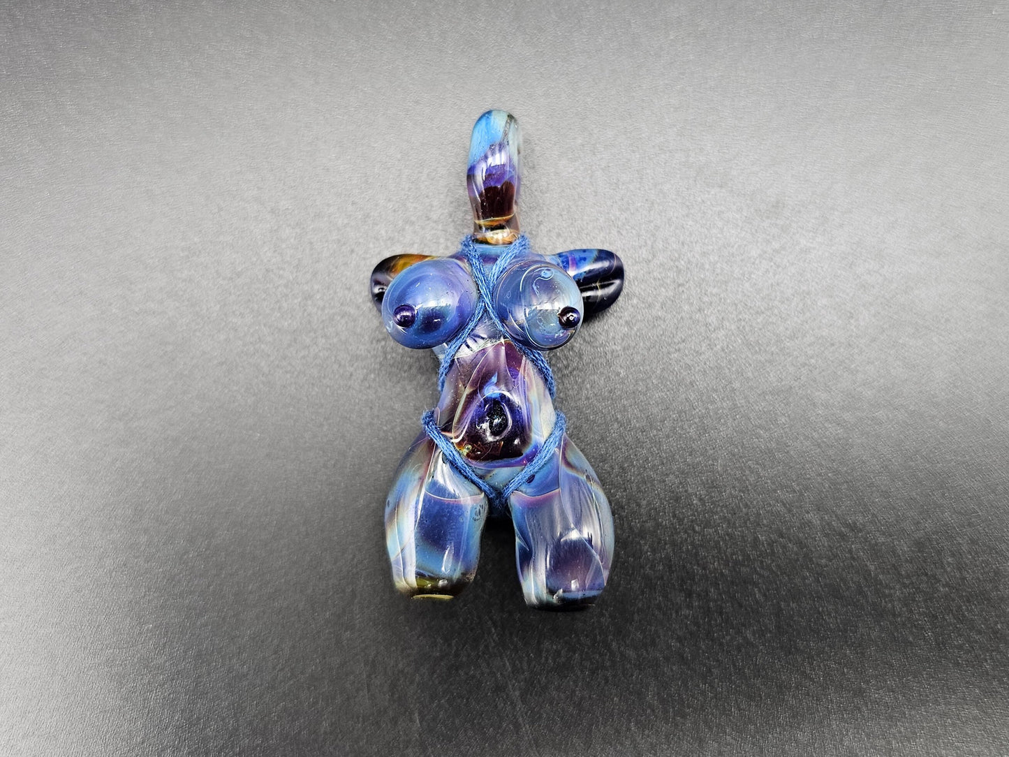 Glass Babe Pendant / Purple Babe / Hand Blown Glass Babe Pendant / Shibari Pendant / Sexy Pendant / Elegant Glass Pendant / NSFW