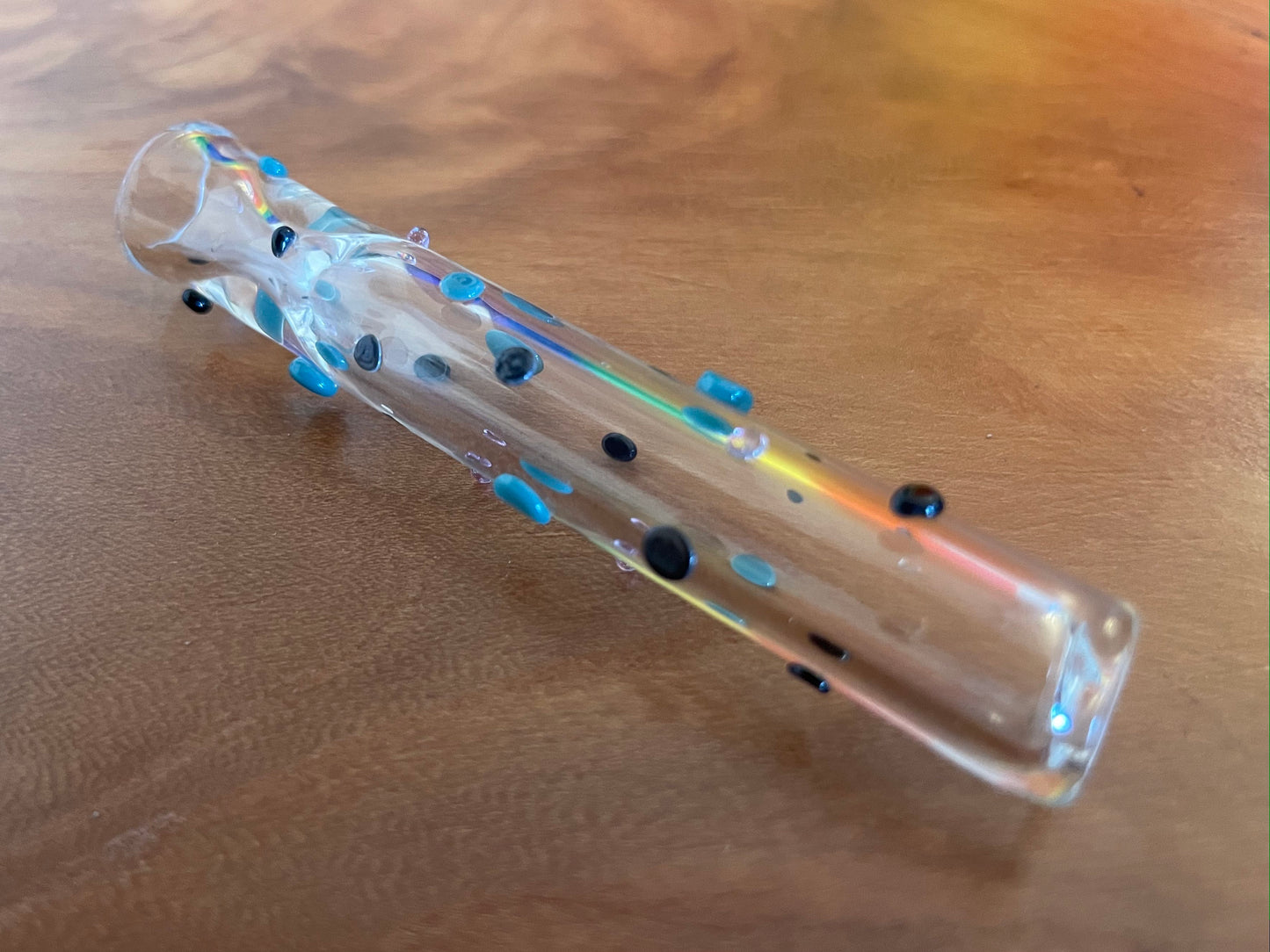 Polka Dot One Hitter/ Polka Dot Chillum / tobacco use only / simple chillum / Kawaii one hitter / cute chillum / USA glass
