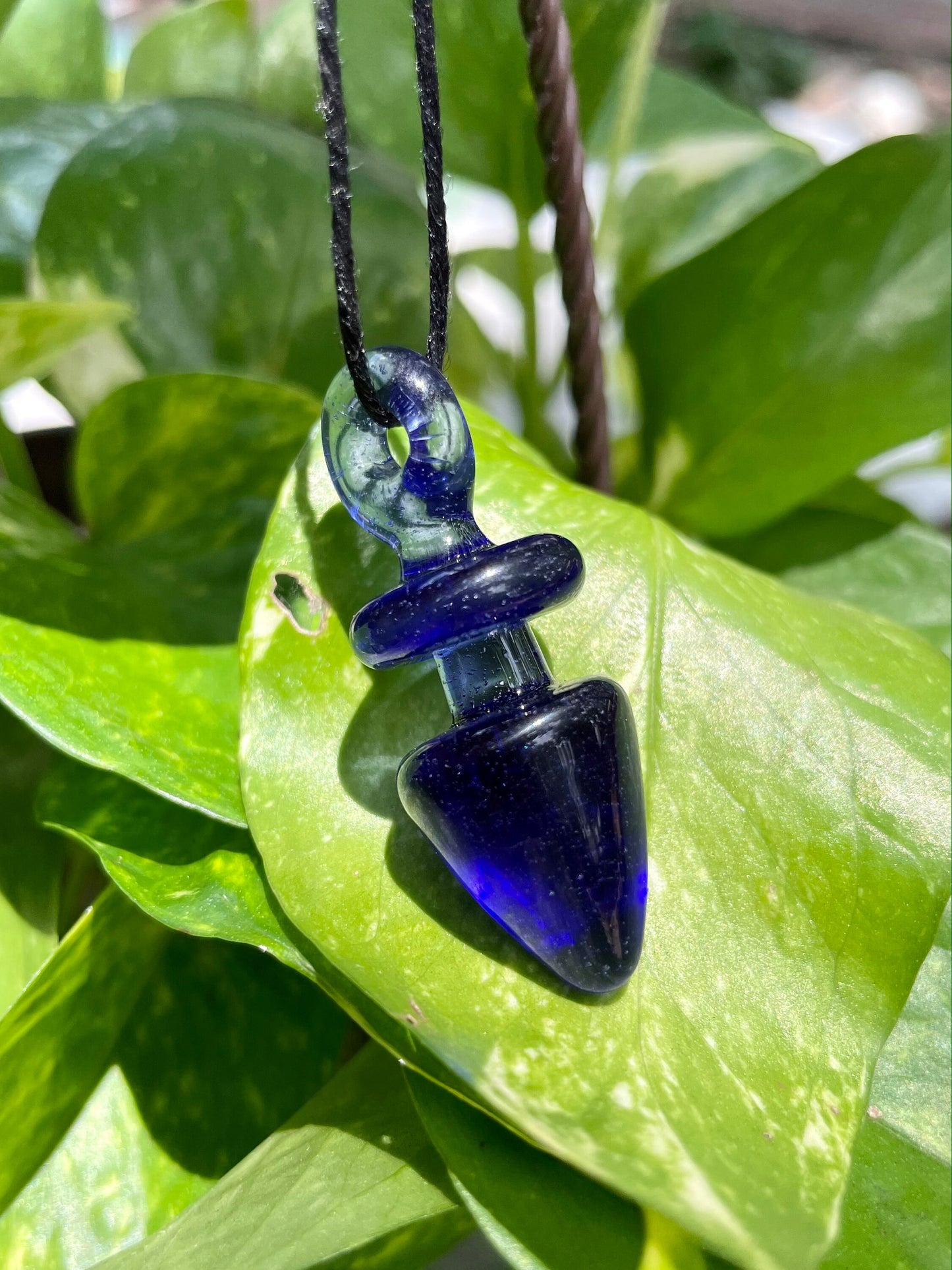 Butt Plug Glass Pendant / Hand Blown Glass Pendant / Butt Plug Pendant / Kink Jewelry / Heady Glass / Sex Toy Necklace