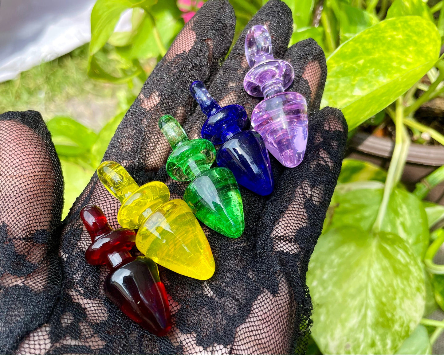 Butt Plug Glass Pendant / Hand Blown Glass Pendant / Butt Plug Pendant / Kink Jewelry / Heady Glass / Sex Toy Necklace