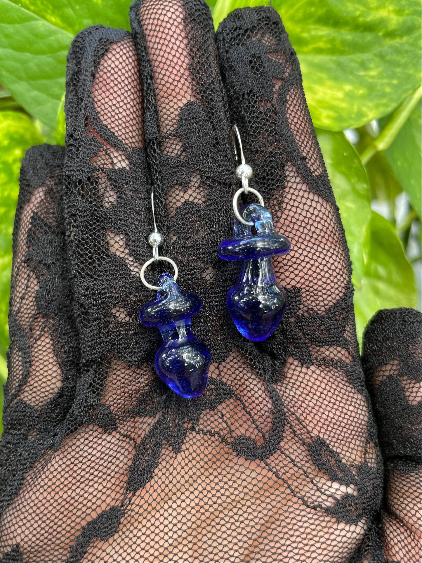 Butt Plug Earrings / US Blown Glass Butt Plug Earrings / Hand Sculpted Glass Kink Earrings / Sex Toy Earrings