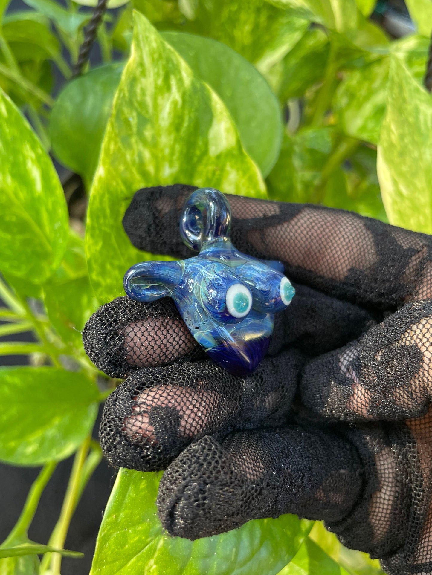 Evil Eye Torso Pendant/ Mal De Ojo Tiddy Pendant / Glass Pendant / Glass Boobie Pendant / Evil Eye Pendant