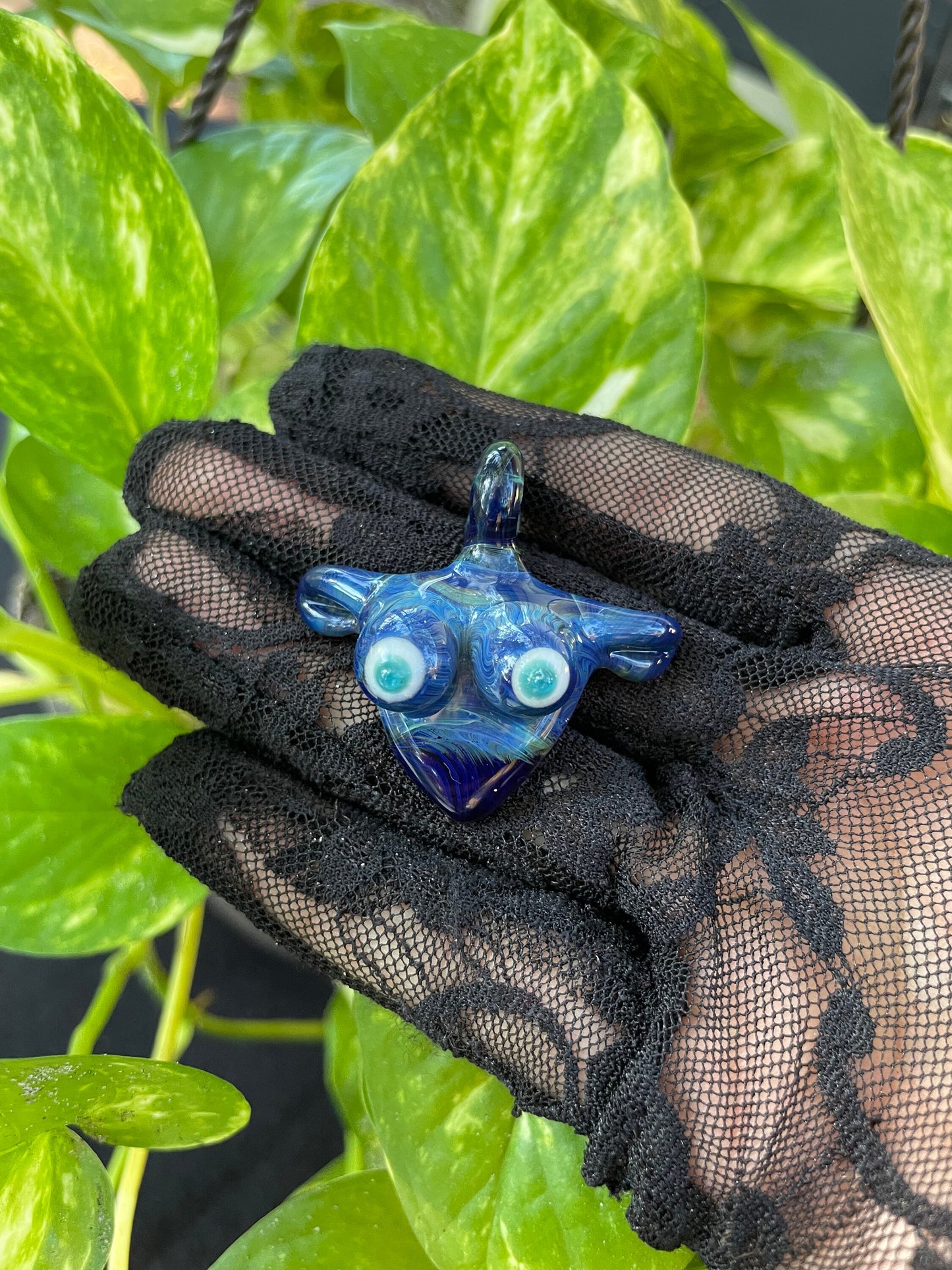 Evil Eye Torso Pendant/ Mal De Ojo Tiddy Pendant / Glass Pendant / Glass Boobie Pendant / Evil Eye Pendant