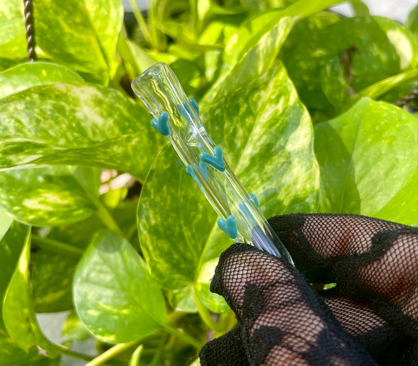 Heart Finger Saver / Heart Cigarette tip / tobacco use only / Hand made / Kawaii finger saver / USA Glass / Red / Purple finger saver