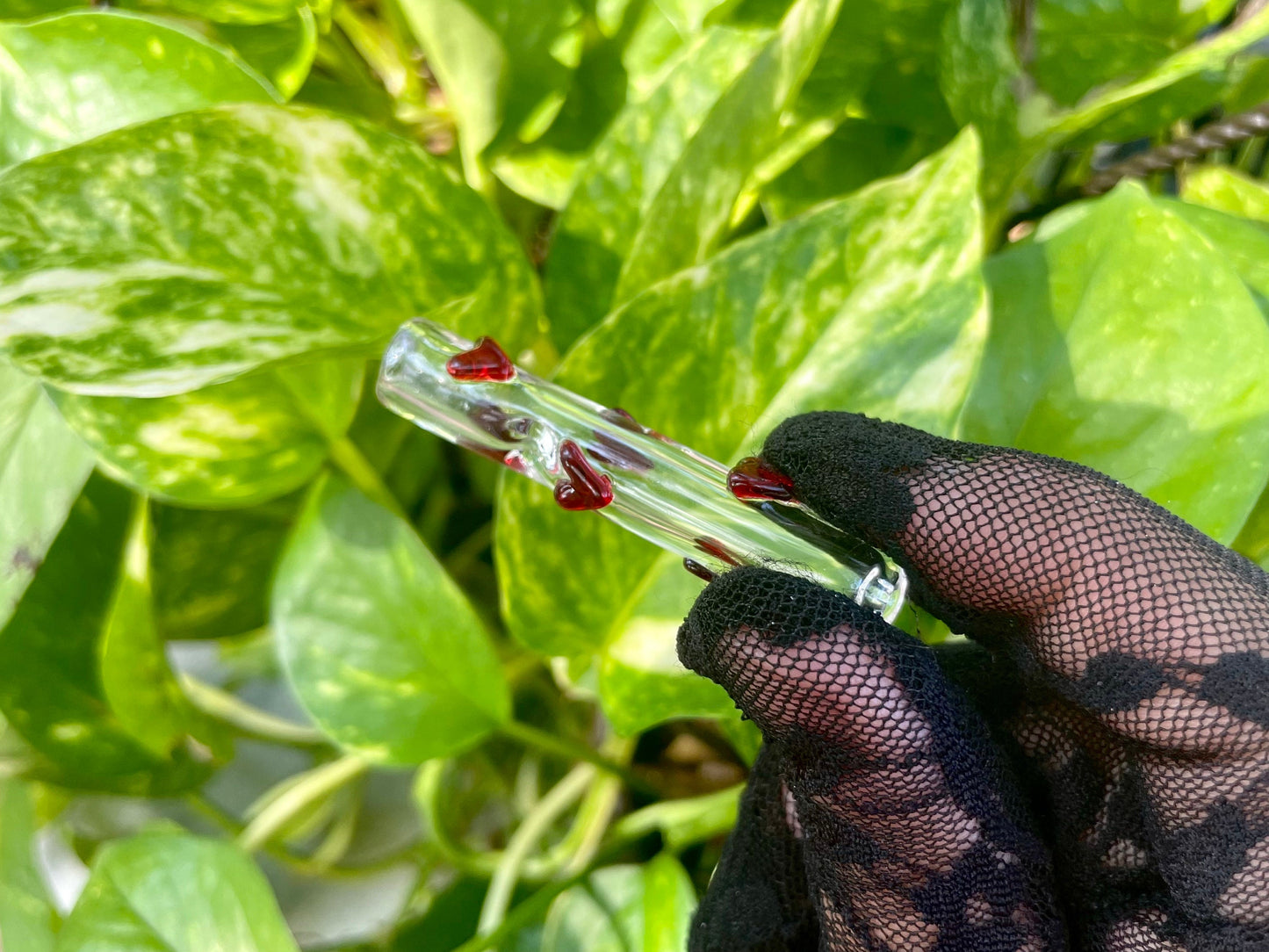 Heart Finger Saver / Heart Cigarette tip / tobacco use only / Hand made / Kawaii finger saver / USA Glass / Red / Purple finger saver