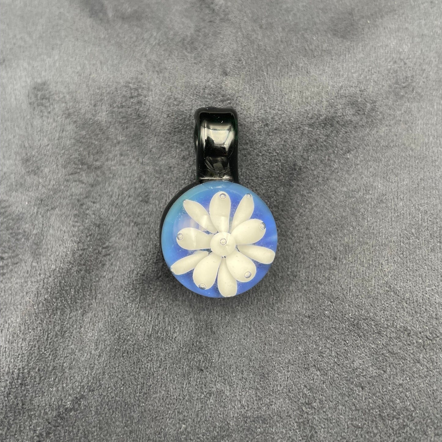 Ocean Implosion Pendant/ Ocean Pendant / Glass Implosion Pendant / Glass flower Implosion Pendant / Beach Jewelry / Boho Jewelery
