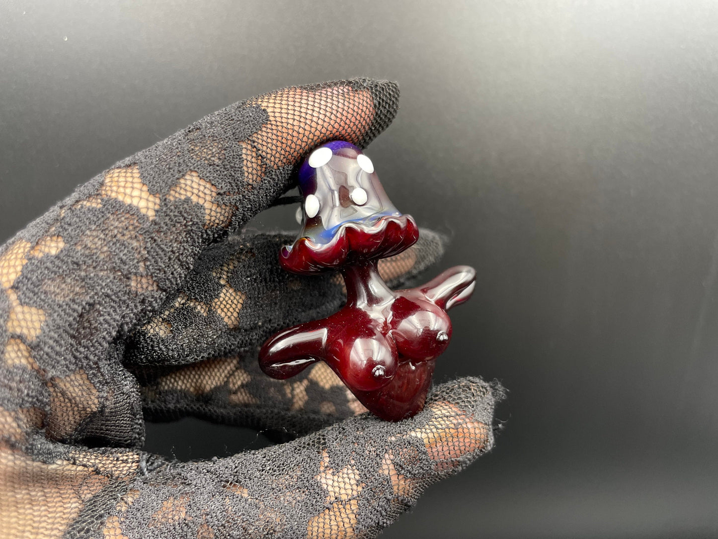 Shroom Head Torso Pendant/ Tiddy Pendant / Glass Mushroom Pendant / Glass Mushroom Boobie Pendant