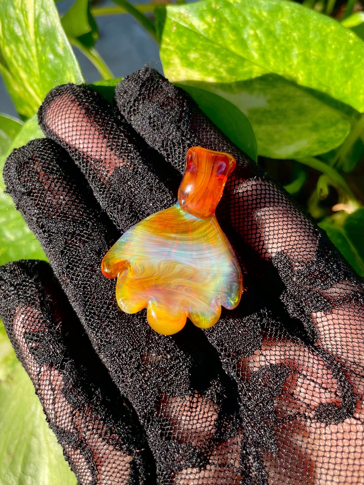 Shell Pendant/ Ocean Shell Pendant / Glass Pendant / Glass Shell Pendant / Beach Jewelry / Florida Wildlife / Ocean Jewelery