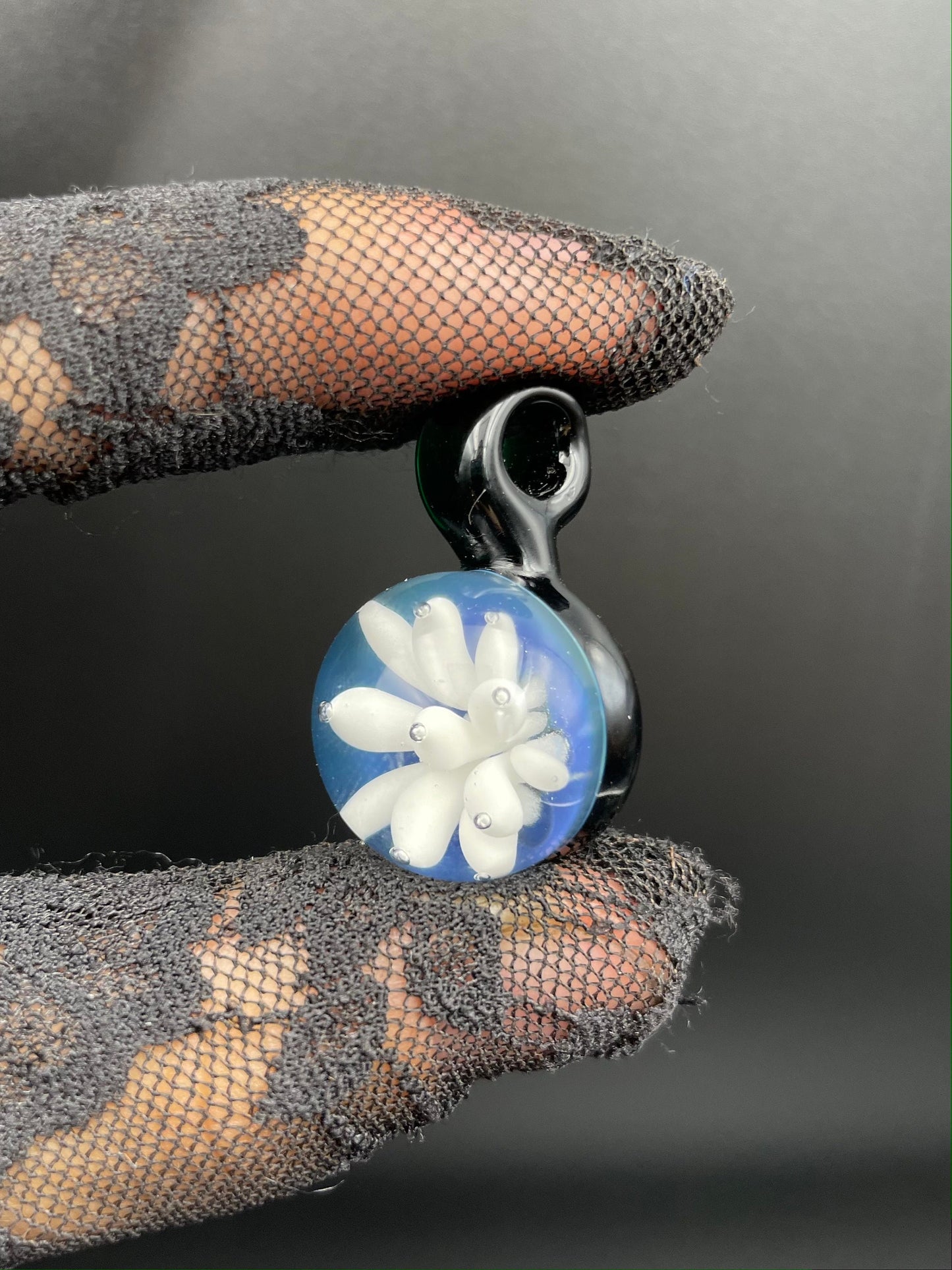 Ocean Implosion Pendant/ Ocean Pendant / Glass Implosion Pendant / Glass flower Implosion Pendant / Beach Jewelry / Boho Jewelery