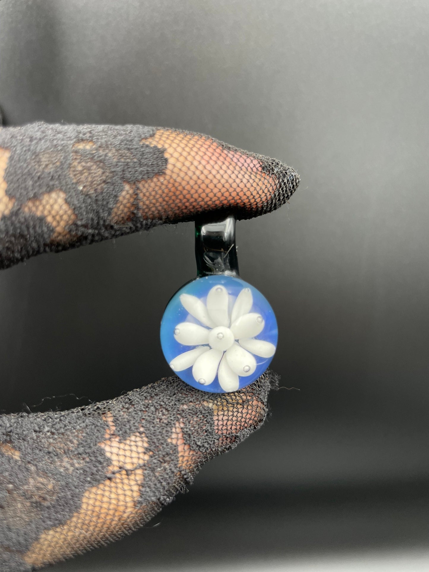 Ocean Implosion Pendant/ Ocean Pendant / Glass Implosion Pendant / Glass flower Implosion Pendant / Beach Jewelry / Boho Jewelery