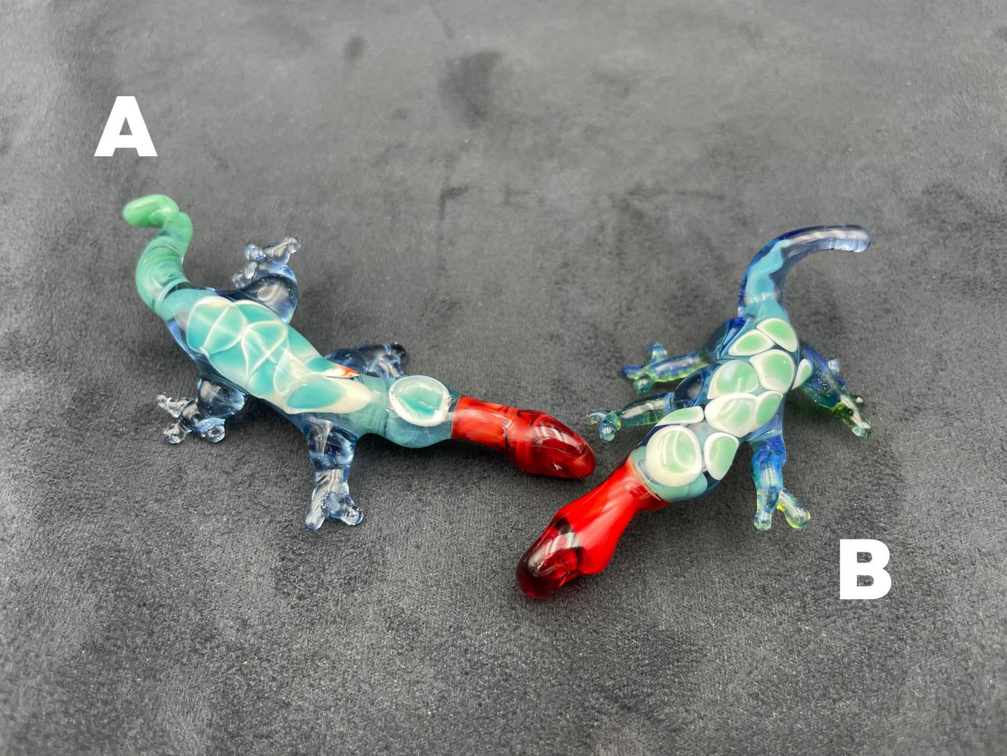 Glass Lizard Pendant / Hand Sculpted Lizard / Queer Lizzy the Lizard Pendant / Lizard Necklace / Lizard Ornament / Reptile Necklace