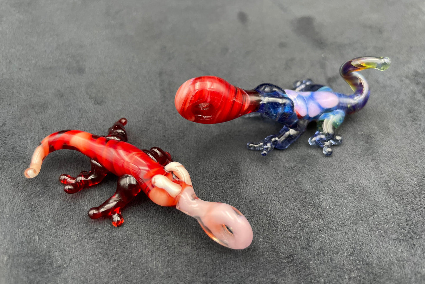 Glass Lizard Pendant / Hand Sculpted Lizard / Queer Lizzy the Lizard Pendant / Lizard Necklace / Lizard Ornament / Reptile Necklace