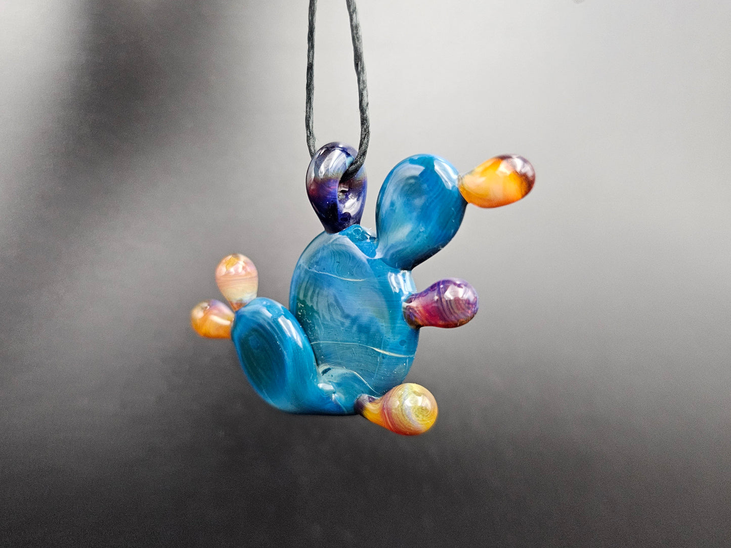 Cactus Pendant / Cactus Ornament / Glass Pendant / Glass Southwest Pendant / Opuntia Pendant / Prickly Pear Pendant / Prickly Pear Ornament
