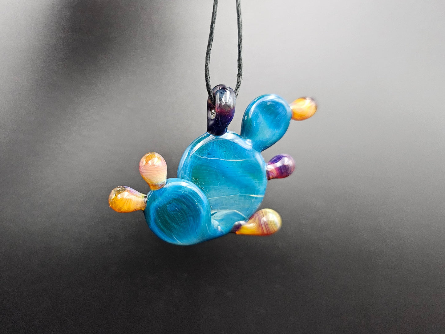 Cactus Pendant / Cactus Ornament / Glass Pendant / Glass Southwest Pendant / Opuntia Pendant / Prickly Pear Pendant / Prickly Pear Ornament
