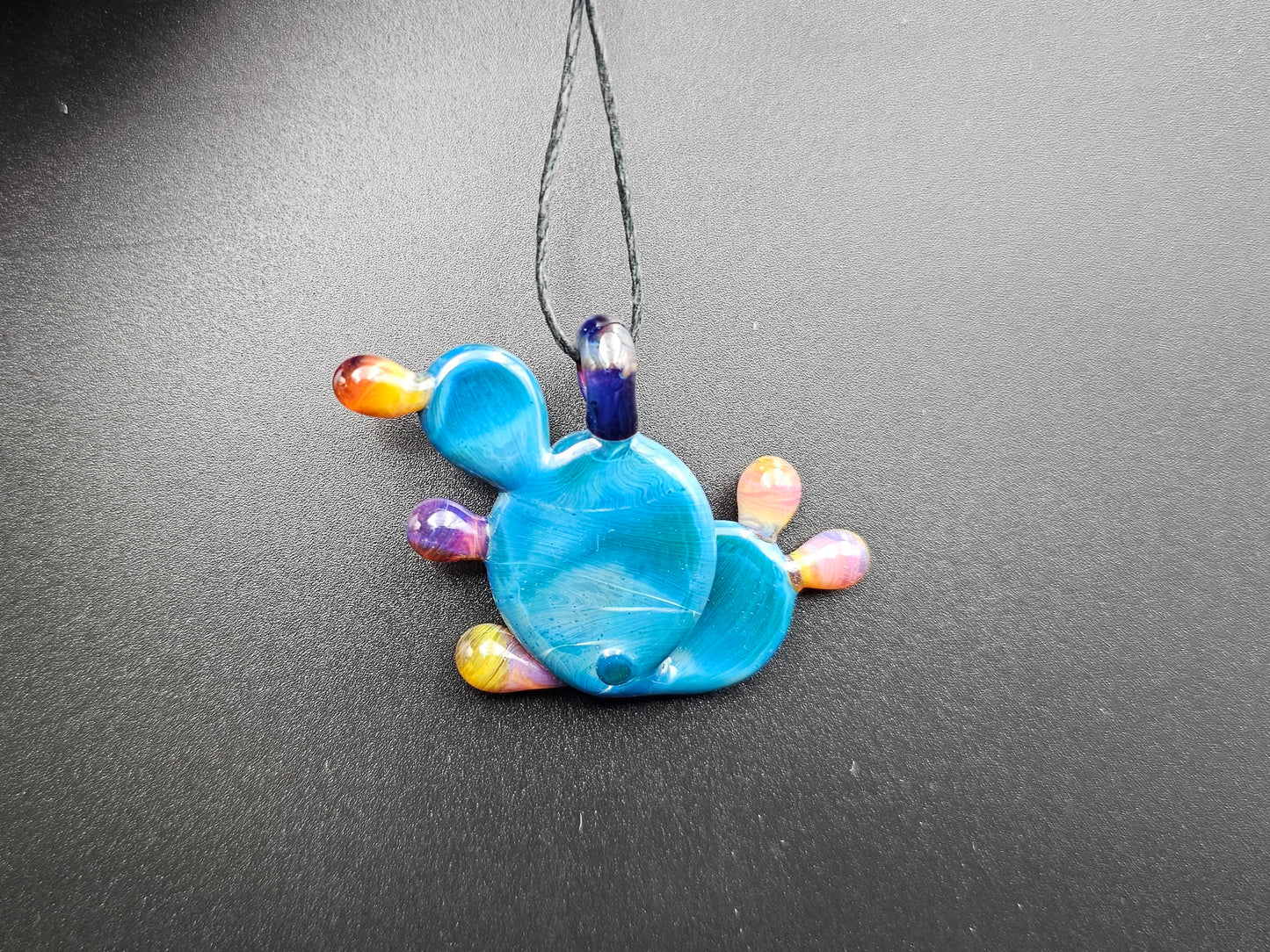 Cactus Pendant / Cactus Ornament / Glass Pendant / Glass Southwest Pendant / Opuntia Pendant / Prickly Pear Pendant / Prickly Pear Ornament