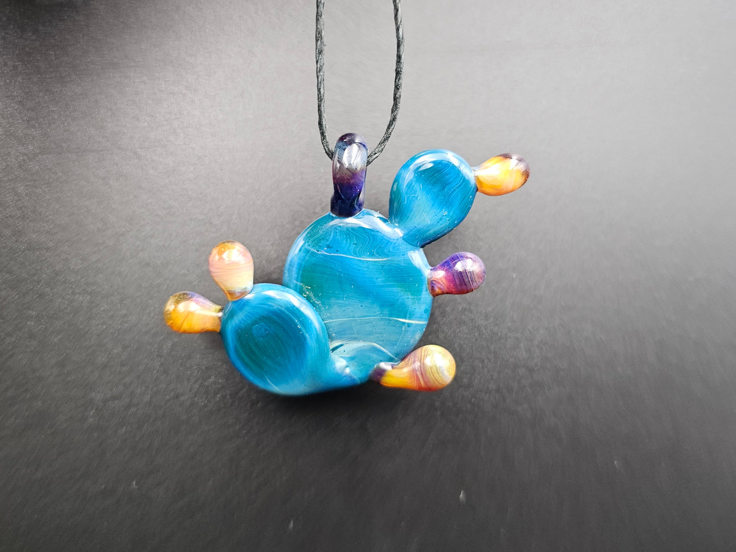 Cactus Pendant / Cactus Ornament / Glass Pendant / Glass Southwest Pendant / Opuntia Pendant / Prickly Pear Pendant / Prickly Pear Ornament