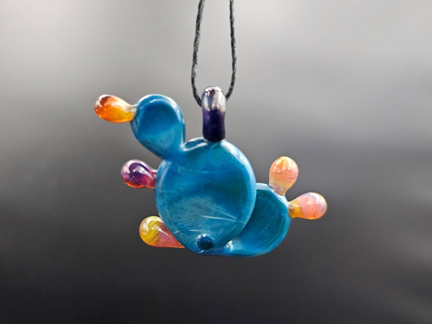 Cactus Pendant / Cactus Ornament / Glass Pendant / Glass Southwest Pendant / Opuntia Pendant / Prickly Pear Pendant / Prickly Pear Ornament