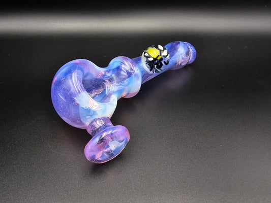 Long Purple Pipe with Bee and Flower attachment