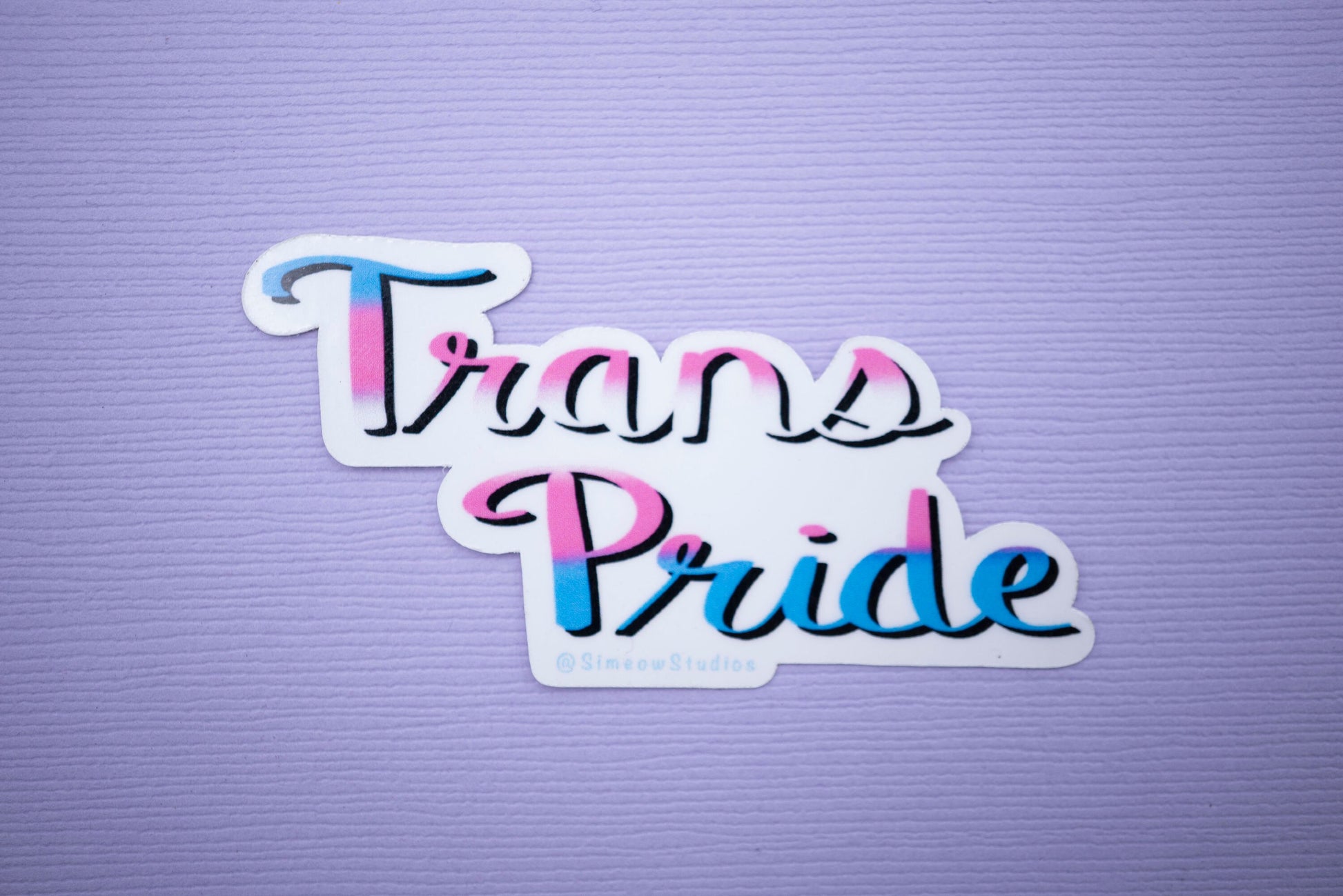 Trans Pride Weatherproof Die-Cut Sticker/ Transgender Flag Weatherproof Die-Cut Sticker/ Trans Pride Calligraphy Sticker