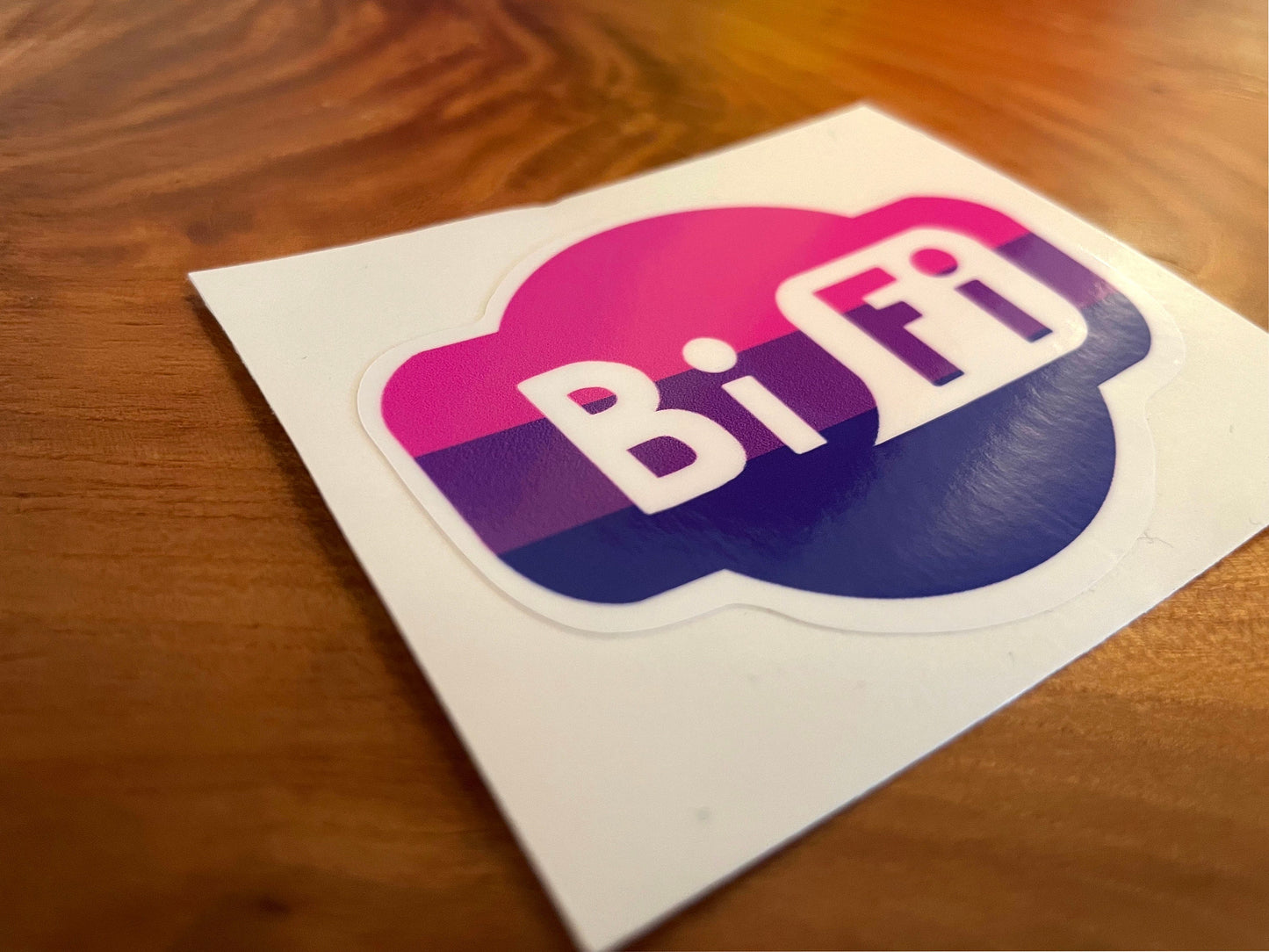 Bisexual Pride Sticker/ BiFi Weatherproof Die-Cut Sticker/ BiFi Die-Cut Sticker/ Bisexual Pride Flag Sticker/ BiFi Sticker