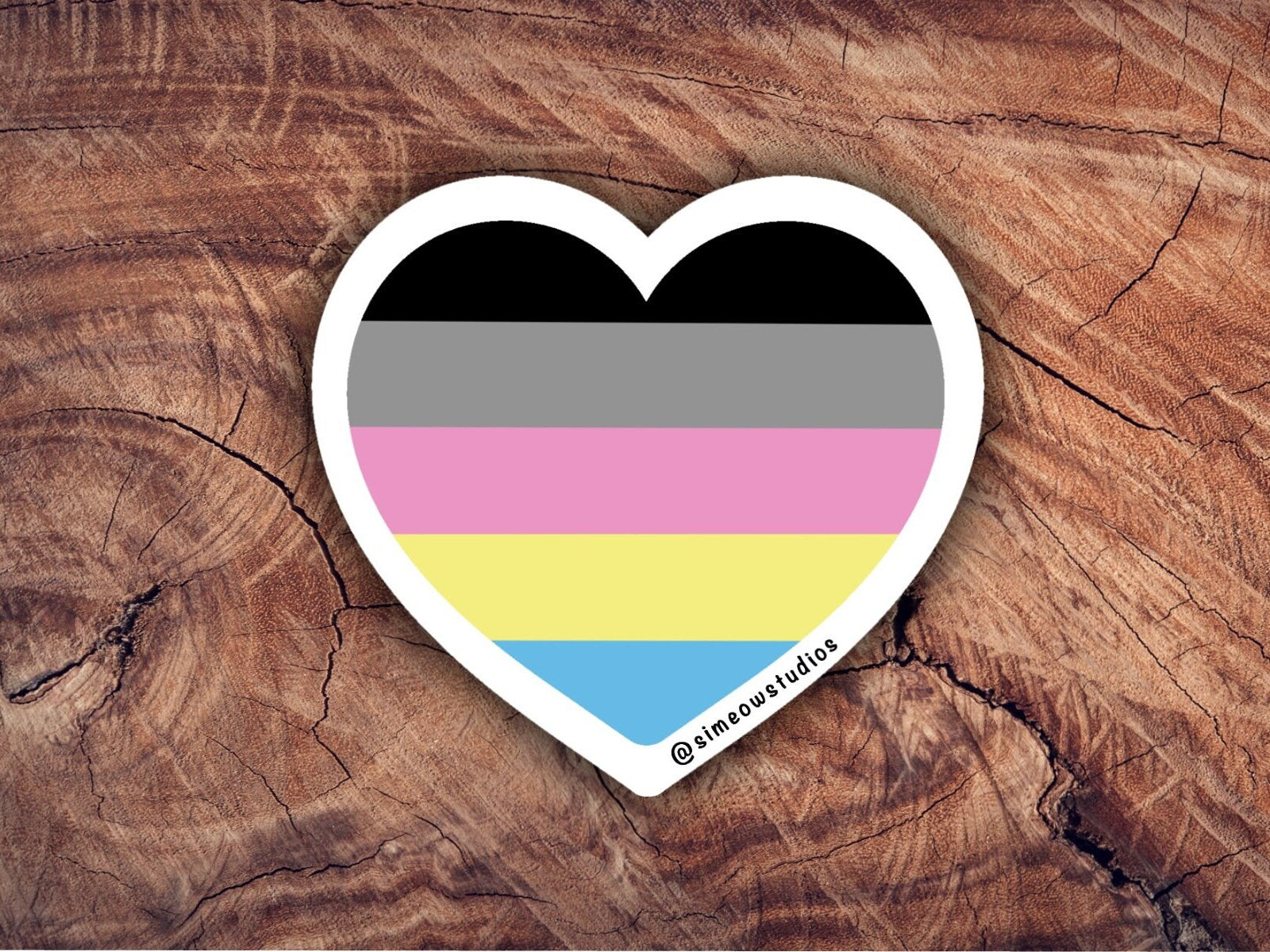 Polygender Pride Heart Sticker/ Polygender Flag Waterproof Die-Cut Sticker/ Polygender Flag Heart Die-Cut Sticker / Polygender gear