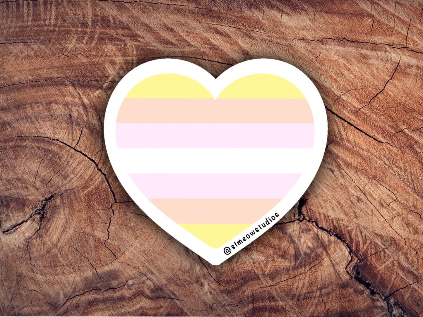 Pangender Pride Heart Sticker/ Pangender Flag Waterproof Die-Cut Sticker/ Pangender Flag Heart Die-Cut Sticker / Pangender gear